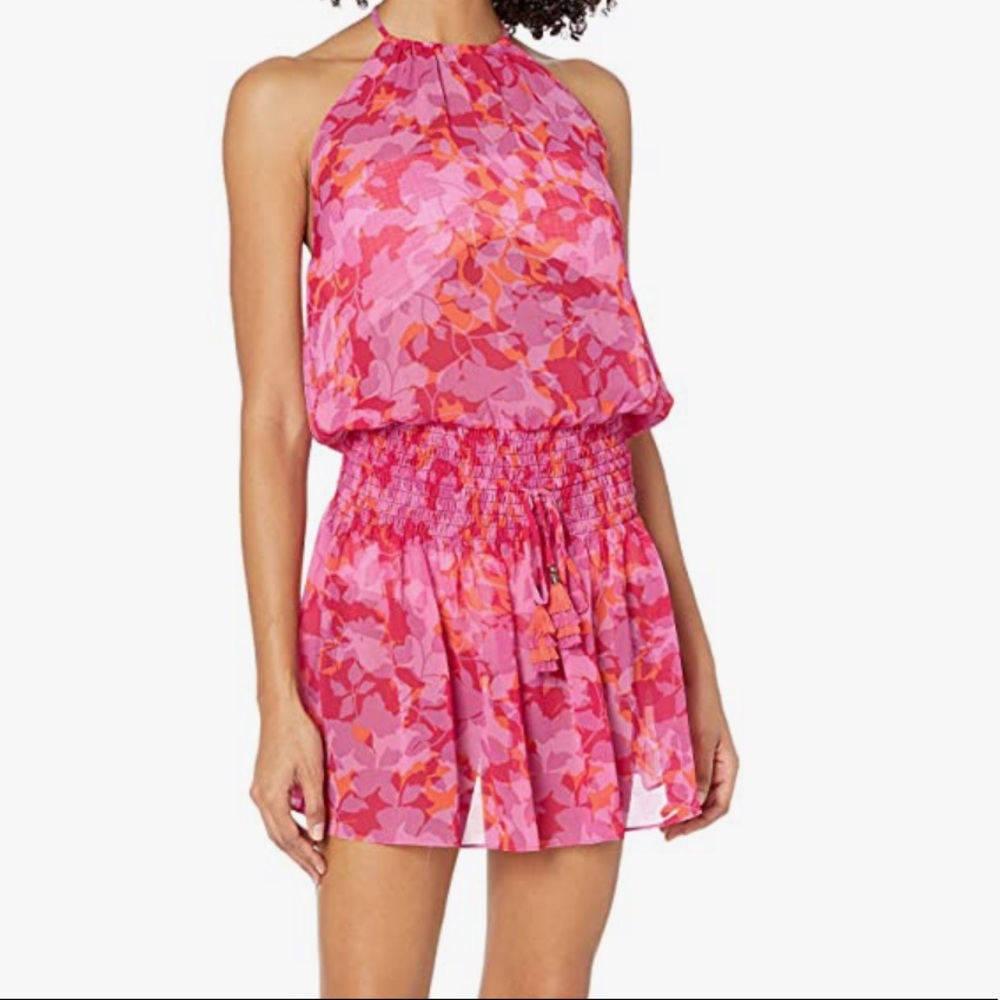 Ramy Brook Pink Floral Swim Coverup